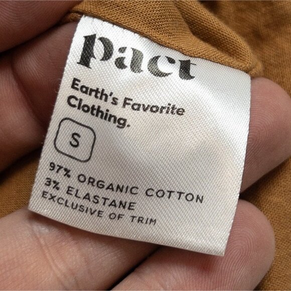 Pact Utility Field Jacket Womens Small Organic Cotton Pockets Cargo Orange Twill - Picture 5 of 11